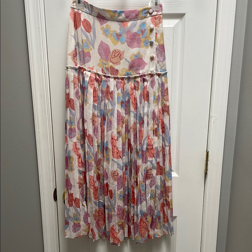 Floral Pleated Women's Skirt